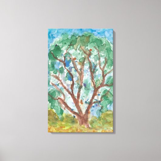 Toile Arbre aquarelle (Recto)