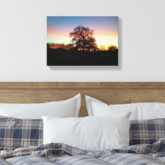 Toile arbre au coucher du soleil (Insitu(Chambre))