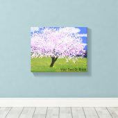 Toile Arbre aux amandes en fleurs (Insitu (Plancher de Bois))