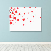 Toile Arbre avec Feuilles cardiaques (Insitu (Plancher de Bois))