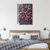 Toile Arbre avec les coeurs par Michael Dooley (Insitu(Chambre))