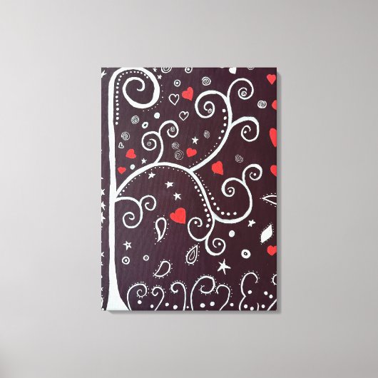 Toile Arbre avec les coeurs par Michael Dooley (Recto)