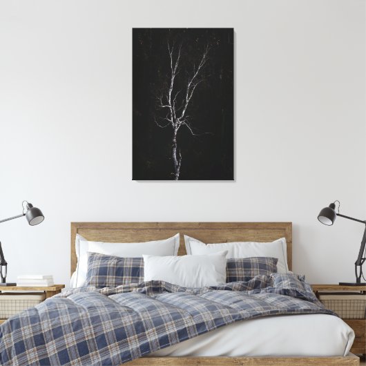 Toile Arbre blanc solitaire (Insitu(Chambre))