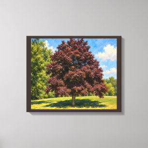Toile Arbre bourguignon au soleil Élégante botanique