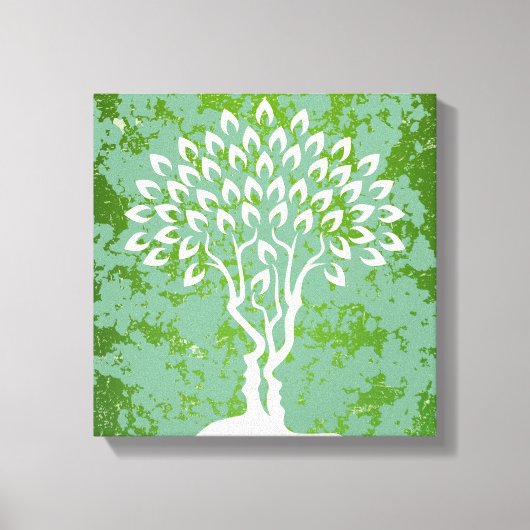 Toile Arbre caché à deux faces Magie optique révélée (Recto)