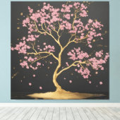 Toile Arbre cerise en fleurs (Insitu (Plancher de Bois))
