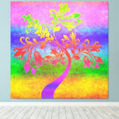 Toile Arbre coloré (Insitu (Plancher de Bois))