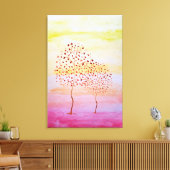 Toile Arbre Coucher de soleil aquarelle main peint (Insitu(Salon))
