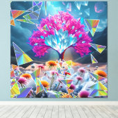 Toile Arbre cristal de lumière (Insitu (Plancher de Bois))