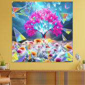 Toile Arbre cristal de lumière (Insitu(Salon))