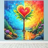 Toile Arbre d'amour et de design de vie (Insitu (Plancher de Bois))