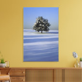 Toile Arbre dans le paysage couvert de neige (Insitu(Salon))