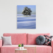Toile Arbre dans le paysage couvert de neige (Insitu(Salon))