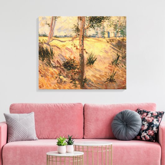 Toile Arbre dans un champ ensoleillé par Vincent van Gog (Insitu(Salon))