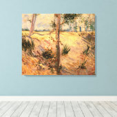 Toile Arbre dans un champ ensoleillé par Vincent van Gog (Insitu (Plancher de Bois))