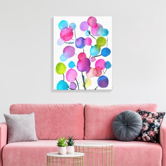 Toile Arbre d'art abstrait rose mignon (Insitu(Salon))