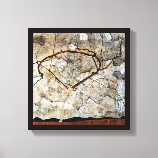 Toile Arbre d'automne en mouvement par Egon Schiele (Recto)