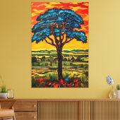 Toile Arbre de Feu Bleu (Insitu(Salon))