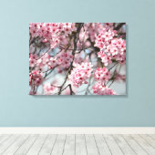 Toile Arbre de fleurs rose cerise (Insitu (Plancher de Bois))