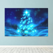 Toile Arbre de Noël bleu brillant (Insitu (Plancher de Bois))