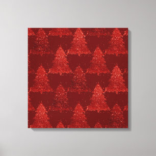 Toile Arbre de Noël classique   Festive Rich Crimson Rou