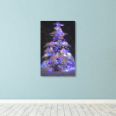 Toile Arbre de Noël couvert de neige brillante (Insitu (Plancher de Bois))