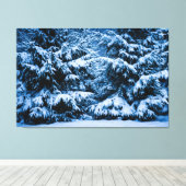 Toile Arbre de Noël de la forêt d'hiver (Insitu (Plancher de Bois))