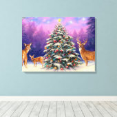 Toile Arbre de Noël et cerfs (Insitu (Plancher de Bois))