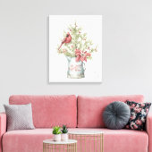 Toile Arbre de Noël fermier avec cardinal (Insitu(Salon))