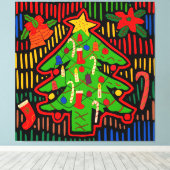 Toile Arbre de Noël Mola de l'île de San Blas (Insitu (Plancher de Bois))