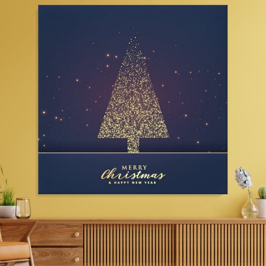Toile Arbre de Noël Or moderne (Insitu(Salon))