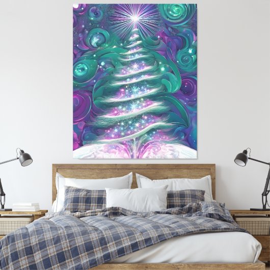 Toile Arbre de Noël scintillant (Insitu(Chambre))