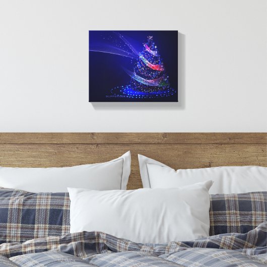 Toile Arbre de Noël SlipperyJoe numérique rouge transluc (Insitu(Chambre))