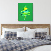 Toile Arbre de Noël vert aquarelle abstraite (Insitu(Chambre))