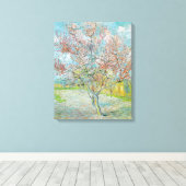 Toile Arbre de pêche à fleurs | Vincent van Gogh (Insitu (Plancher de Bois))