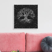 Toile Arbre de vie Dessin noir et blanc (Insitu(Salon))