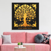 Toile Arbre de Vie Doré Luxueux (Insitu(Salon))