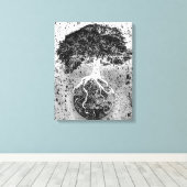 Toile Arbre de vie et Terre (Insitu (Plancher de Bois))