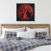 Toile Arbre de vie Mehndi (henné) (rouge) (Insitu(Chambre))