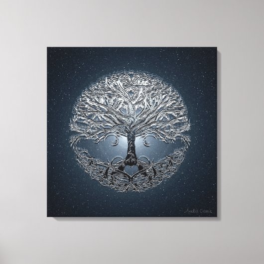 Toile Arbre de vie Nova Bleu (Recto)