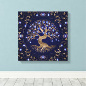 Toile Arbre de vie OEil mal ornament (Insitu (Plancher de Bois))