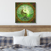 Toile Arbre de vie Yin Yang Coeur vert (Insitu(Chambre))