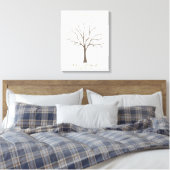 Toile Arbre d'empreintes digitales mariage - Classique (Insitu(Chambre))