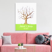 Toile Arbre d'empreintes digitales mariage (couleur) - T (Insitu(Salon))