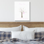 Toile Arbre d'empreintes digitales pour bébé - rose (Insitu(Chambre))