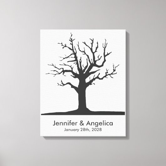 Toile Arbre d'empreintes digitales Russe Mariage (Recto)