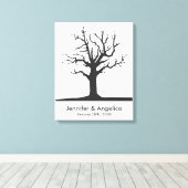 Toile Arbre d'empreintes digitales Russe Mariage (Insitu (Plancher de Bois))