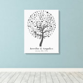 Toile Arbre d'empreintes digitales Russe Mariage (Insitu (Plancher de Bois))