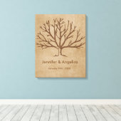 Toile Arbre d'empreintes digitales Russe Mariage (Insitu (Plancher de Bois))