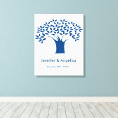 Toile Arbre d'empreintes digitales Russe Mariage (Insitu (Plancher de Bois))